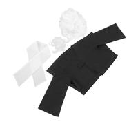 Abaodam Costume Da Giudice Per Bambino Bambina Martelletto e Parrucca Completo Per Giochi Di Ruolo e Feste Tema Legale Come Regalo Educativo e Divertente