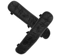 Abaodam Cuscini per Braccioli Sedia da Ufficio in Morbido Tessuto Crystal Velvet Nero 45x10 Cm Fascia Adesiva Set 1 Paio Copribracciolo Imbottito per Protezione e Comfort Bracciolo Sedie