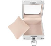 Abaodam Custodia Elegante Orologio da Viaggio in Acciaio Inossidabile Coperchio Trasparente Portatile e Quadrata Organizer per Braccialetti e Altri Oggetti Preziosi da Casa o Viaggio