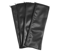 Abaodam Custodia Per Microfono in Pelle Portatile Set Da 4 Pezzi Zip Antimacchia e Antigraffio, Borsa Leggera e Compatta Per Trasporto Microfoni e Telefoni Per Cantanti