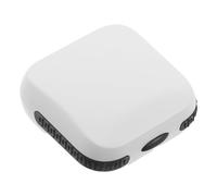 Abaodam Custodia Protettiva per Ausili per l'Udito Antiurto Rivestimento Ammortizzante, Custodia da Viaggio Compatta Bianca per Apparecchi Acustici Apertura una Mano e Organizer