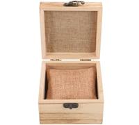 Abaodam Custodia Singola per Orologio in Legno e Tessuto Colore Khaki, Organizer Leggero per Viaggi All'aperto Funzioni di Stoccaggio e Protezione per Piccoli Oggetti
