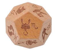 Abaodam Dadi Poliedrici in Legno a 12 Facce Simboli delle Costellazioni Dadi da Gioco da Tavolo per Divinazione e Giochi di Ruolo Leggero e Portatile per Casa Feste e Ufficio