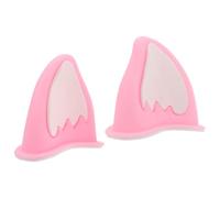 Abaodam Decorazione Casco Moto Orecchie Volpe Accessorio Casco in PP Bianco e Rosa Facile da Installare Resistente allo Sbiadimento e Scooter Elettrico