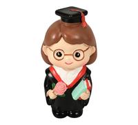 Abaodam Decorazione Torta Laurea Statuina in Resina Figura Dottoressa per Feste di Laurea e Decorazioni Dessert da Tavolo