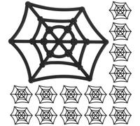 Abaodam Decorazioni Halloween Ragnatela in Plastica Nero 20 Pezzi per Escape Rooms e Bar Atmosfera Festa Realistica e Divertente