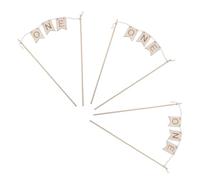 Abaodam Decorazioni per Torta di Compleanno Primo Anno 3 Pezzi in Legno Design Banner Unico e Incisioni Intricate per Feste e Raduni Familiari