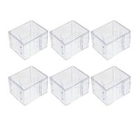 Abaodam Design Semplice ed Elegante in Plastica Trasparente per Orologi Set da 6 Scatole Orologi per Esposizione e Conservazione Rettangolare, Resistenti Agli Urti