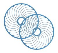 Abaodam Disco da Lancio a Mano per Rete da Pesca 2 Pezzi Cavo Sostitutivo 46 CM per attività di Pesca in Acque Dolci e Salate