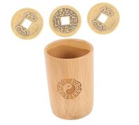 Abaodam Divinazione Cinese con Monete di Rame e Tubo in bambù Vintage Resistente e Pratico per Giochi di Fortuna e Divinazione Buddista per Speciali e Intrattenimento Familiare
