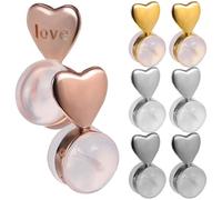 Abaodam Dorsi per Orecchini a Forma di Cuore in Silicone 8 Pezzi Leggeri e Adatti alla Maggior Parte degli Orecchini Standard per Amanti del Fai da Te