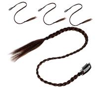 Abaodam Estensioni Chioma Treccia Lunga 4 Pezzi in Fibra ad Alta Temperatura, Comode e Anallergiche, Perfette per Donne, Stile Intrecciato Sempre alla Moda