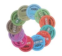 Abaodam Etichette Adesive per Contenitori Pellet per Affumicatore 12 Fogli 100mm Pvc Resistente Etichetta Sapore Pellet per Barbecue e Cucina All’aperto Organizzazione Dispensa