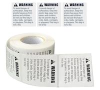 Abaodam Etichette in Soffocamento Avvertimento di Autoadesive Carta Colore Assortito, Facili da Usare Leggere, per Imballaggi e Spedizioni