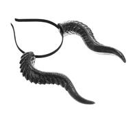 Abaodam Fascia Capelli Halloween con Corna Diaboliche Regolabili in Resina Cerchietto Cosplay Unisex con Corna Smontabili per Feste e Mascherate