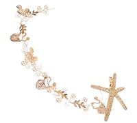 Abaodam Fascia per Chioma da Sposa Corona a Stella Marina in Lega Leggera e Pratica, Decorazione Elegante per Chioma da Donna in Colore Oro, Accessorio per Matrimoni
