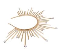 Abaodam Fascia per Chioma Dorata Vintage Corona a Raggi Solari, Leggera e Portatile in Plastica e Metallo, Accessorio Elegante per Donne per Natale e Ritorno a Casa