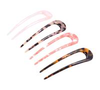 Abaodam Fermagli per Chioma Donna Doppia Forcina Antiscivolo 4 Pezzi in Acetato Set Forma a U e Fermare i Codini Stile per Acconciature Eleganti