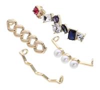 Abaodam Fermagli per Lacci Scarpe Colore Casuale 4 Pezzi in Lega Strass Colorati Decorazione Creativa per Scarpe Accessori Eleganti la Vita Quotidiana e Riunioni di Famiglia