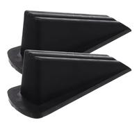 Abaodam Fermaporta in Gomma Nero 2 Pezzi Antiscivolo e Resistente a Urti, Blocca Porta a Cuneo per Proteggere Porte da Danni e Scivolamenti