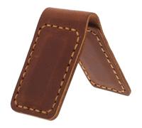 Abaodam Fermasoldi Magnetico in Pelle Marrone Porta Biglietti da Visita e Organizzatore Cavi, Porta Carte di Credito per Uomo Uso Quotidiano