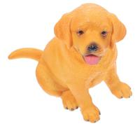 Abaodam Figura di Cane Simulato Labrador Cucciolo in Plastica Figurina Realistica da Collezione per Decorazione Casa Ornamento Miniatura per Scrivania e Giardino Giocattolo Educativo