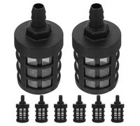 Abaodam Filtro di Ingresso a Doppio Strato per Tubo da Giardino e Pompa Acqua, Filtro a Rete Autoadescante per Irrigazione Domestica e Camper, Set da 8 Pezzi Connettore Protettivo