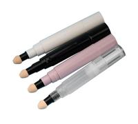 Abaodam Flaconi Ricaricabili per Fard Liquido 5 Ml Set da 4 Pezzi Applicatore a Pennello, Contenitori Cosmetici Trasparenti e Colorati per Viaggi e Uso Quotidiano