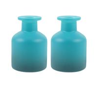 Abaodam Flaconi Vuoti per Diffusore in Vetro Cilindrico Blu 150 Ml Set 2 Pezzi Contenitori per Aromaterapia Ricaricabili senza Fuoco Bastoncini di Giunco per Casa e Ufficio Sicuri
