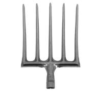 Abaodam Forca da Aratura in Acciaio a 5 Denti Testa per Rastrello da Giardino Resistente Utensile Manuale per Aerazione e Lavorazione Terreno Orto e Giardino Sostituzione Manico Facile