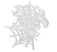 Abaodam Fustella in Acciaio al Carbonio per Taglio a Forma di Ragnatela e Pipistrello, Resistente dal Design Semplice, per Decorazioni di Halloween Fai da Te e Album Fotografici