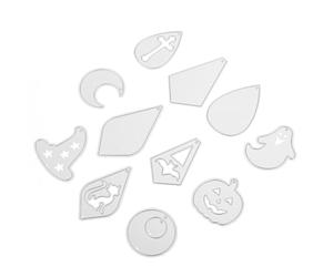 Abaodam Fustelle per Orecchini in Acciaio al Carbonio 11 Pezzi di Halloween Sottili e Innovative, Forme Diverse per Realizzazione Artigianale e Scrapbooking