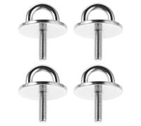 Abaodam Ganci ad Anello Piastra Occhiello in Acciaio Inox 304 Filettatura M6 Set 4 Pezzi Ganci da Soffitto per Impieghi Gravosi Resistenti alla Corrosione per Barche Yacht e Uso