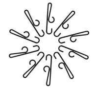 Abaodam Ganci Adesivi Neri in Plastica Pp per Appendere Asciugamani e Cappelli, Soluzione Versatile e Minimalista per Bagni e Negozi, Confezione da 280 Pezzi