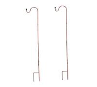 Abaodam Ganci da Pastore in Ferro Battuto per Esterni 2 Pezzi Punta Appuntita Inseribile nel Terreno per Luci da Giardino e Decorazioni da Campeggio, Set Resistente Antiruggine