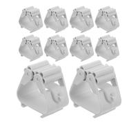 Abaodam Ganci per Scope da Muro Autoadesivi 10 Pezzi Porta Scopa in Plastica Bianco Supporto Resistente per Casa e Ripostiglio senza Forare