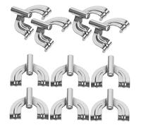 Abaodam Ganci per Tamburo e Accessori per Percussioni in Metallo Argento 10 Pezzi Compatibili Cerchi Standard per Cassa da Batteria