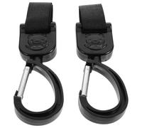 Abaodam Ganci Rotanti per Carrozzina per Borse e Borsa per Pannolini Installazione Facile Chiusura a Strappo, Struttura Robusta in Lega e Plastica, per Shopping all'Aperto e Viaggi Ragazzo Ragazza