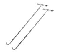 Abaodam Gancio a T in Acciaio Inossidabile 38 Cm per Tombino Set 2 Pezzi, Strumento di Sollevamento Pratico per Coperture Pozzo e Porte Avvolgibili, Uso Domestico e Lavori Pesanti