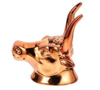 Abaodam Gancio da Parete Supporto per Ukulele ed Erhu a Forma di Testa di Bue per Chitarra in Ferro e Abs Colore Oro, Elegante e Creativo Fissaggio Sicuro per Strumenti a Corda