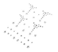 Abaodam Gemme Adesive per Viso in Resina e Plastica, Autoadesive e Resistenti All'usura, Decorazione Brillante a Forma di Lacrima e Perle, per Festival e Trucco Viso