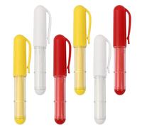 Abaodam Gessetti da Sarta a Penna con Cappuccio Sostituibile, Set 6 Pezzi (Bianco, Rosso, Giallo), per Marcatura Tessuti Sartoria e Quilting, Strumenti di Marcatura Portatili per Cucito