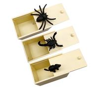 Abaodam Giocattoli di Halloween 3 Pezzi Scatole Scherzo Realistiche di Ragno, Topo e Scorpione e Adulti, Giocattoli Truccati Divertenti per Feste e Scherzi Spaventosi