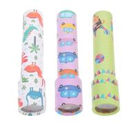 Abaodam Giocattolo Caleidoscopio per 3 Pezzi in Carta Resistente, Caleidoscopio Educativo Cartone Animato Leggero e Portatile, Giocattolo Scientifico per Esperimenti e Sviluppo Creativo