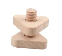 Abaodam Giocattolo Educativo per Ragazzo Ragazza Vite Abbinata e Dadi da Montaggio in Legno Naturale, Puzzle di Forme Geometriche lo Sviluppo Precoce e Coordinazione Occhio-mano,