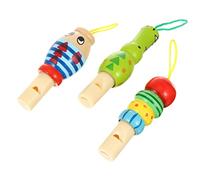 Abaodam Giocattolo Fischietto in Legno a Forma Di Animale, Set 3 Pezzi Per Ragazzo Ragazza, Giocattolo Creativo Educativo Musicale, Sicuro e Colorato, Adatto Per Feste e Uso Domestico