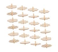 Abaodam Giocattolo Giroscopio in Legno Non Finito Per Bambini, Set Creativo Fai Da Te 24 Pezzi, Trottola Educativa in Legno Robusto Per Gioco Interattivo Famiglia e Attività Artistiche