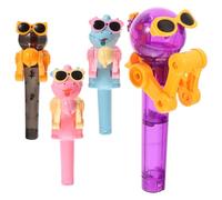 Abaodam Giocattolo Porta Lecca-Lecca Robot 4 Pezzi Set Piccolo Porta Caramelle Pop-up Creativo per Regalo Festa Facile da Trasportare Colorato