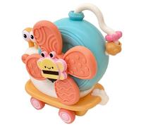 Abaodam Giocattolo Ventosa Seggiolone con Mulino Vento Rotante Gioco Sensoriale Montessori per Regalo Bagno e Prima Facile da Afferrare e Sicuro Arancione