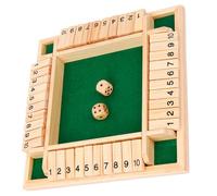 Abaodam Gioco da Tavolo in Legno Dadi Numerici, Set Gioco Interattivo per Feste e Intrattenimento, Tavola Base Antiscivolo e Superficie Liscia e Adulti